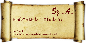 Szánthó Aldán névjegykártya